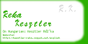 reka kesztler business card